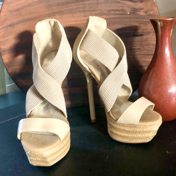Beige BEBE heels! - Picture 2 of 4